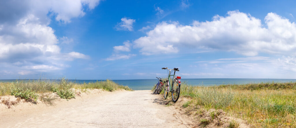 Fahrräder am Strand
